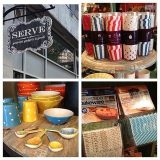 A collage of items from Serve kitchen store in Austin