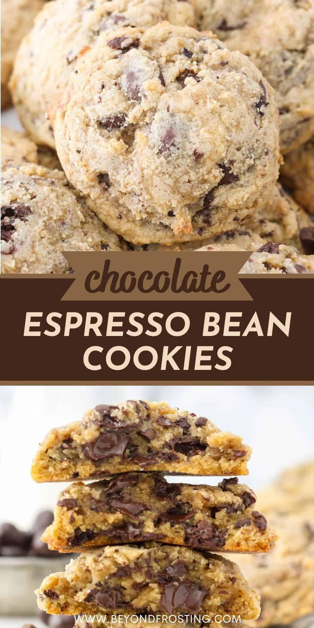 Soft Chocolate Espresso Bean Coffee Cookies Recipe Beyond Frosting