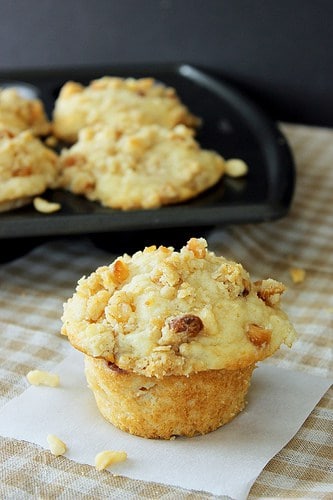 Peach and Macadamia Nute muffins