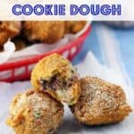 3 pieces of Deep Fried Cake Batter Cookie Dough