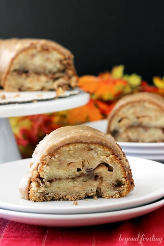 Apple Pie Coffee Cake slices on plates