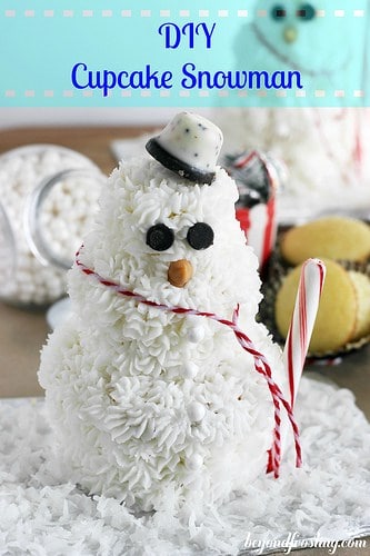 DIY Snowman Cupcake