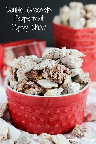 Double Chocolate Peppermint Puppy Chow