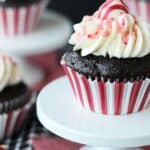 Peppermint hot chocolate cupcakes