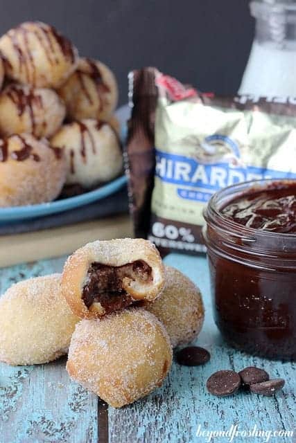 Cookie Dough Stuffed Donut Holes