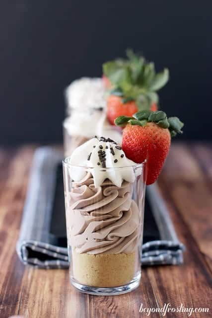 Bailey Cheesecake Shooters | beyondfrosting.com | #cheesecake #baileys