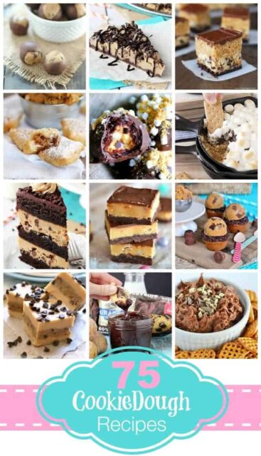 A collage of 12 of the 75 Amazing Cookie Dough Recipes