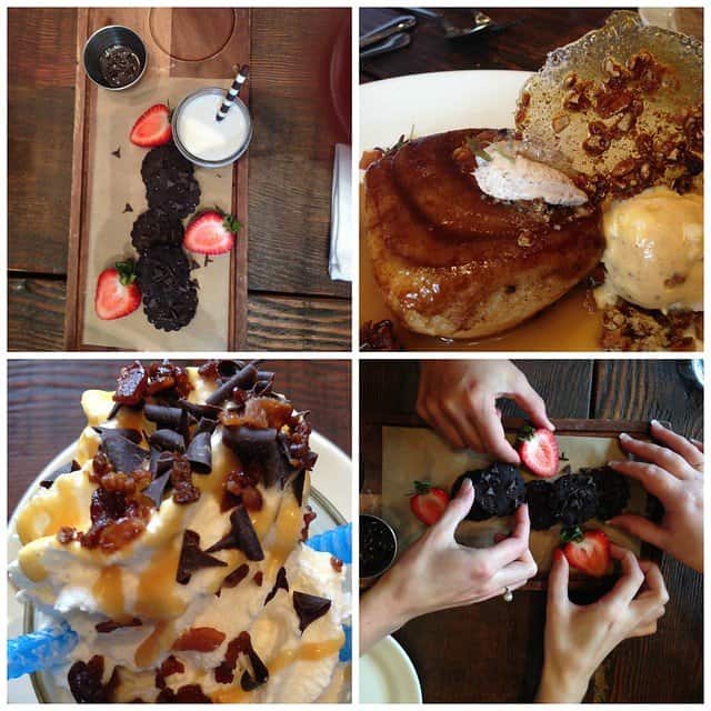 Collage of desserts at Swine Southern Food restaurant