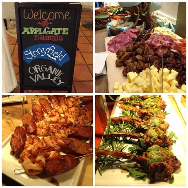 Collage of foods from Applegate, Stonyfield Farm, and Organic Valley