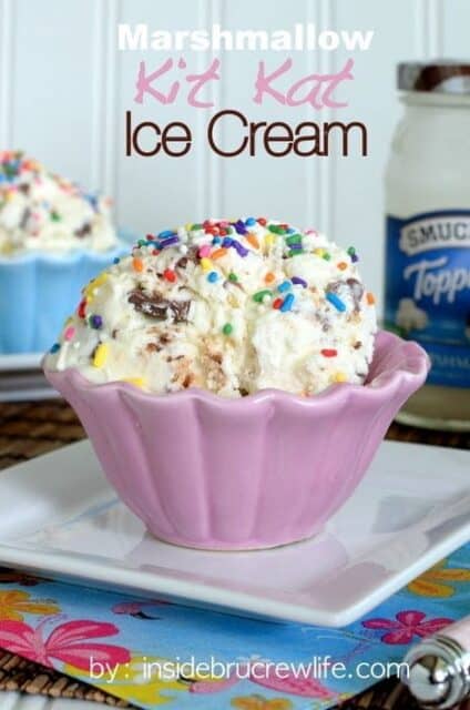10- marshmallow kit kat ice cream