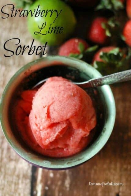 100-strawberry lime sorbet