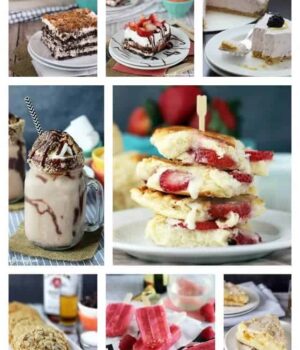 A collage of my dessert recipes from this month.