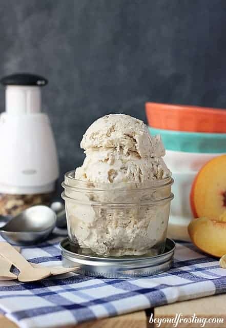 Peach Maple Walnut Ice Cream | beyondfrosting.com