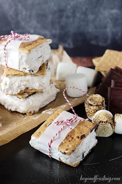 S'mores Ice Cream Sandwhich | beyondfrosting.com