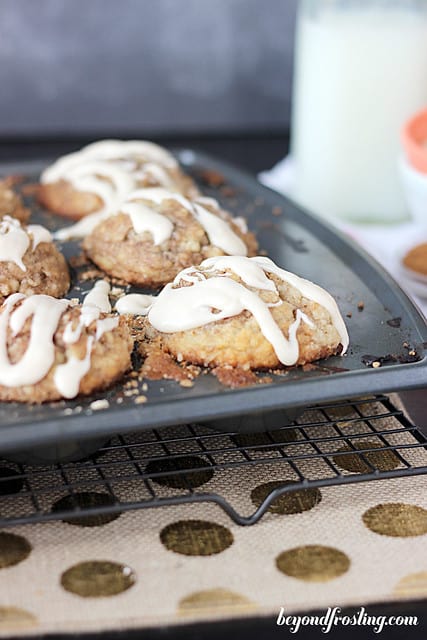 Cinnamon Roll Muffins in a pan