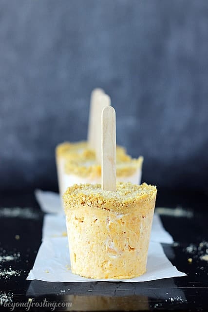 Pumpkin Cheesecake Popsicles