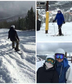 Collage of past ski trips