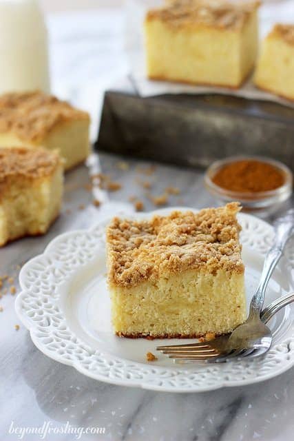 Eggnog Coffee Cake with a Brown Sugar Streusel