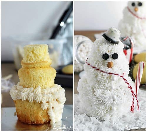 Snowman cupcakes