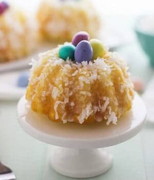 Festive Easter Lemon Coconut Bundt Cakes
