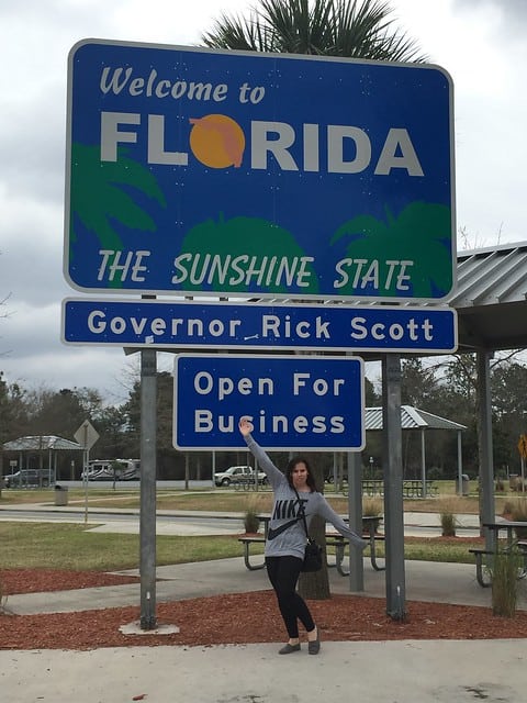 Florida welcome sign 