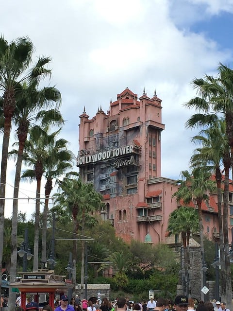 Hollywood Tower of Terror ride building at Hollywood Studios