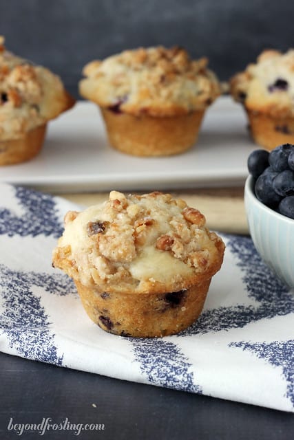 Coconut Blueberry Muffin on a napkin 