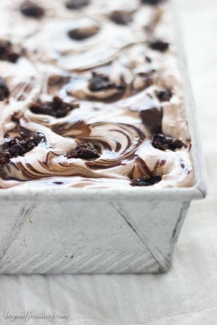 Grab a spoon and dig into this no-churn Fudge Brownie Batter Ice Cream