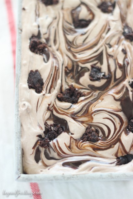 Gooey Brownie Batter No-Churn Ice Cream. This ice cream will be the best thing you make this summer!