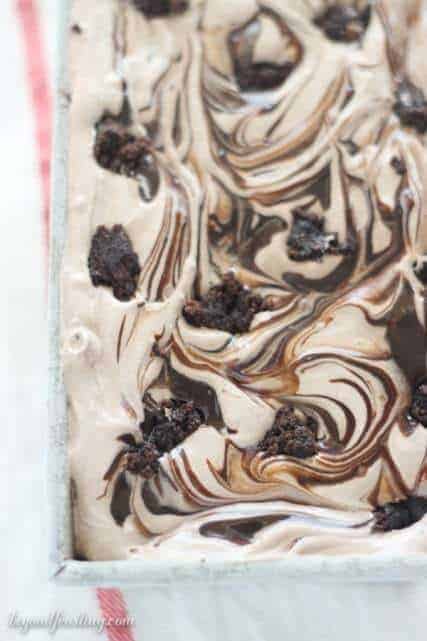 Gooey Brownie Batter No-Churn Ice Cream. This ice cream will be the best thing you make this summer!