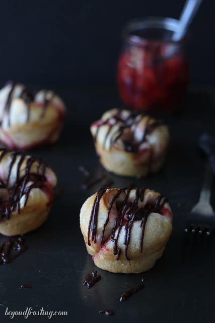 These Chocolate Cherry Monkey Bread Muffins are perfect for any get-together. They pull-apart and are great individual servings
