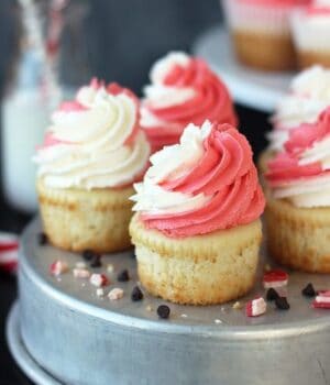 Peppermint Cookie Dough Cupcakes