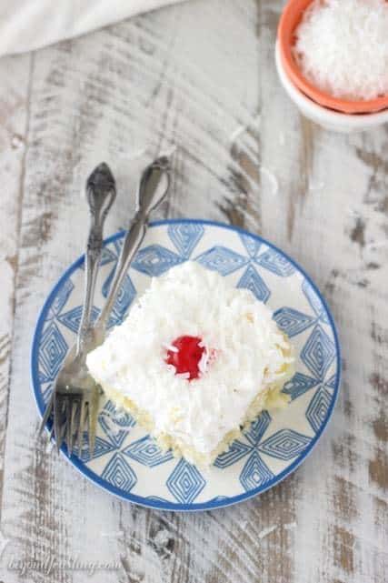 Pina Colada Poke Cake