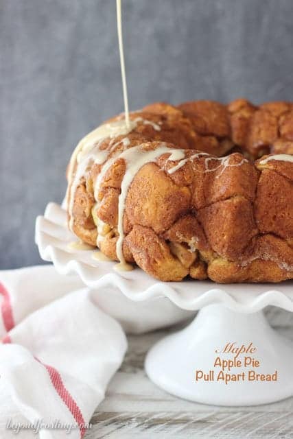 Maple Apple Pie Pull Apart Bread - Beyond Frosting