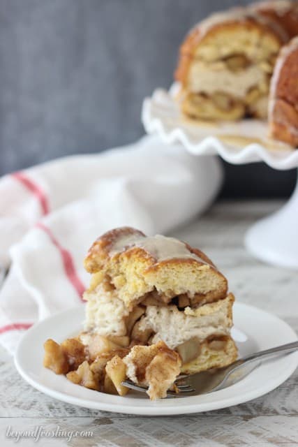 Maple Apple Pie Pull Apart Bread - Beyond Frosting