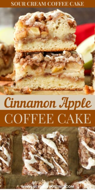 Pinterest title image for Cinnamon Apple Coffee Cake.