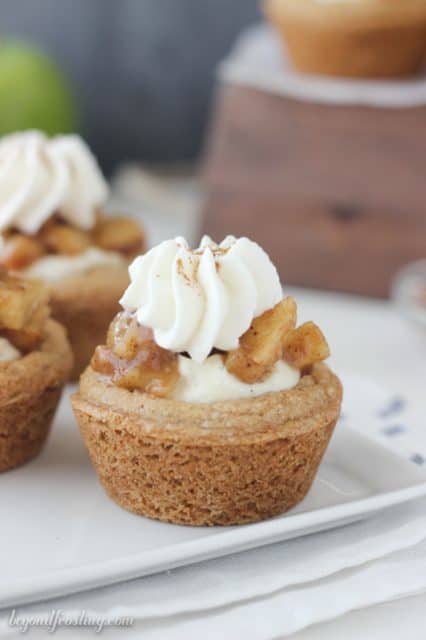 Apple Pie Cream Pie Cookie Cups - Beyond Frosting