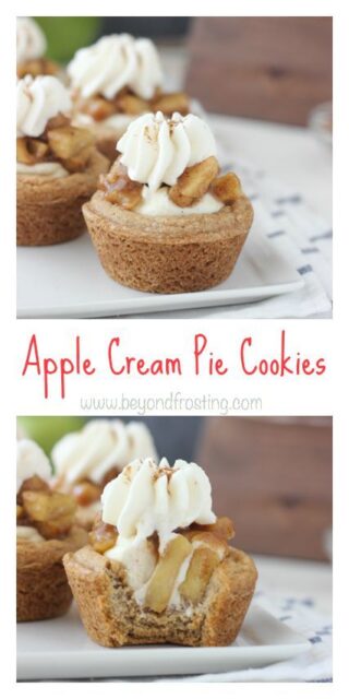 Apple Pie Cream Pie Cookie Cups - Beyond Frosting