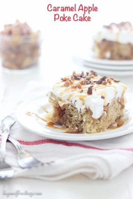 Caramel Apple Poke Cake - Beyond Frosting