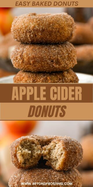 Pinterest title image for Apple Cider Donuts
