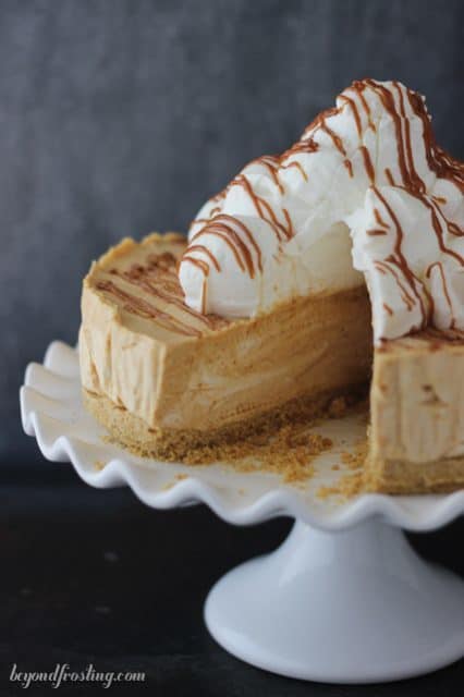 This Pumpkin Caramel Ice Cream Pie is a great make-ahead dessert and a tasty alternative to your traditional pumpkin pie. 