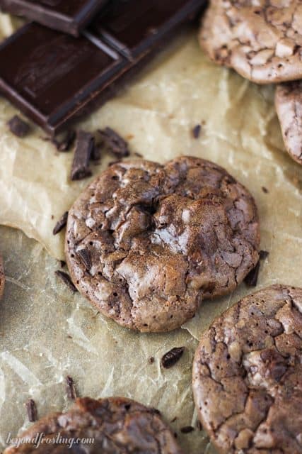 These Triple Chocolate Truffle Cookies are a chocolate lover’s dream. Crispy on the outside and gooey in the middle,