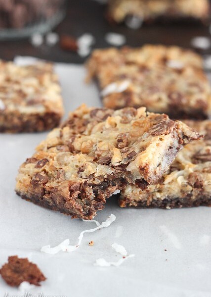 Brownie Brittle Toffee Seven Layer Bars, quick, easy and loaded with chocolate and toffee goodness.