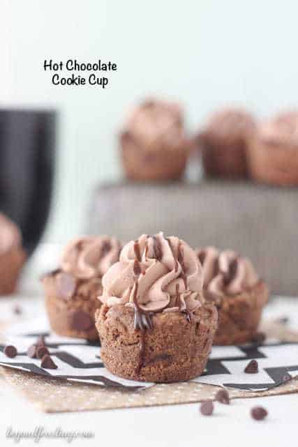 Hot Chocolate Cookie Cups - Beyond Frosting