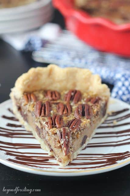 Grab a fork and dig into this Kahlua Chocolate Pecan Pie.