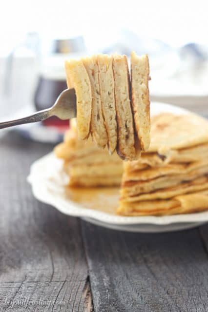 You may not want to share these Dairy-Free Eggnog Pancakes!