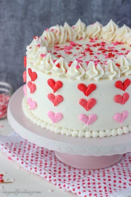 Valentine's Day Ombre Heart Cake - Beyond Frosting