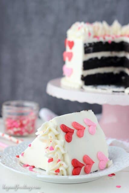 Valentine’s Day Ombre Heart Cake - Beyond Frosting