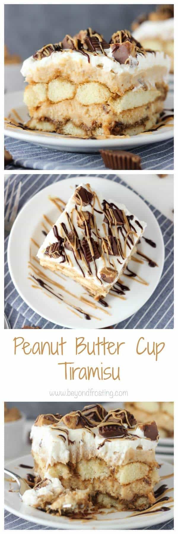 You'll need an extra big fork for this Peanut Butter Cup Tiramisu. This dessert is layers of  espresso-soaked ladyfingers, peanut butter mousse and whipped cream. It's also loaded with Reese's Peanut Butter Cups, that's just a bonus