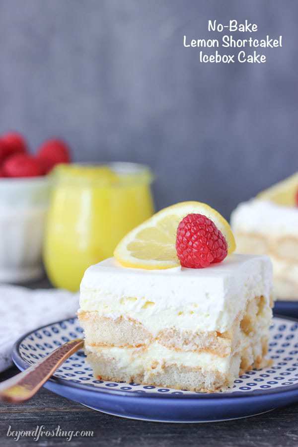 This No-Bake Lemon Shortcake Icebox Cake is layers of soft ladyfingers, lemon cheesecake mousse and whipped cream. This is one recipe you’ll make time and time again.